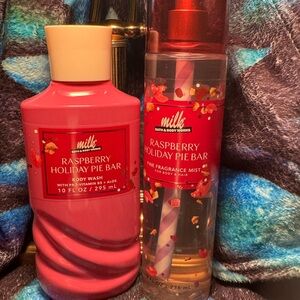 Raspberry Holiday Pie Bar Body Care “Milk Bar” Collaboration NWT BBW